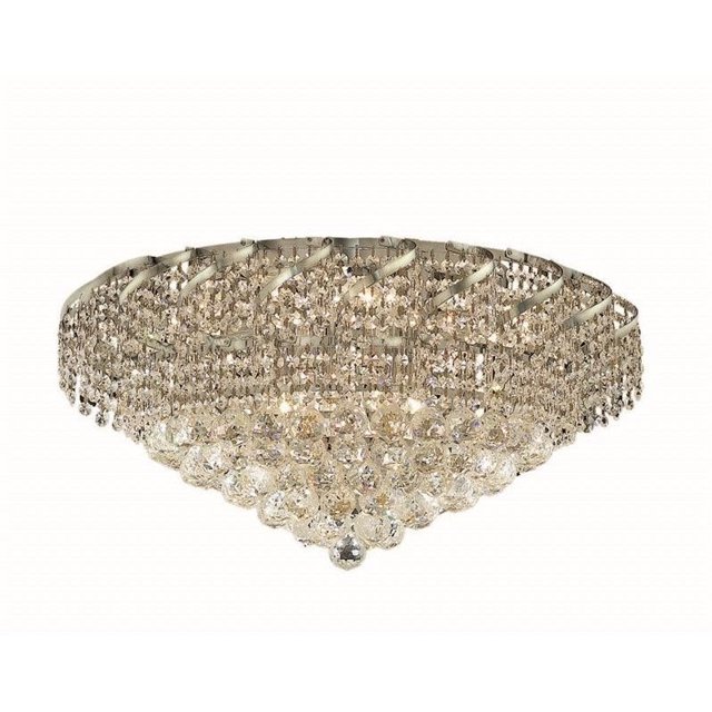 Elegant Lighting Belenus 26" 10 Light Elements Crystal Flush Mount