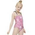 thumbnail image 3 of Hello Kitty Girls One Piece Swimsuits Hawaiian Summer Swimwear Beach Bathing Suit Outfits, 3 of 7