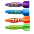 thumbnail image 2 of Greeniant Paquete de 4 juguetes de buceo, varios colores, accesorios de entrenamiento, juguetes de agua, diseño bonito, forma de Torpedo, Deportes acuáticos, 2 of 6