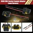 thumbnail image 2 of 2x 9006 HB4 Socket Female Adapter Loom Harness for Headlights & Fog Lights, 2 of 9