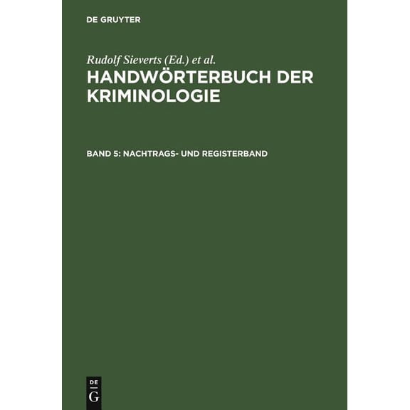 Nachtrags- Und Registerband (Other)