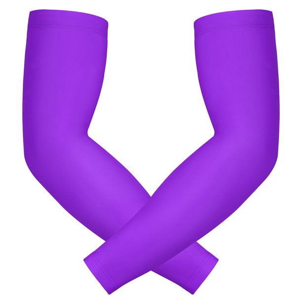 Hde Arm Compression Sleeves For Kids Basketball Shooting Sleeve Youth Sports Football Baseball Softball Purple Youth Small Walmart Com Walmart Com