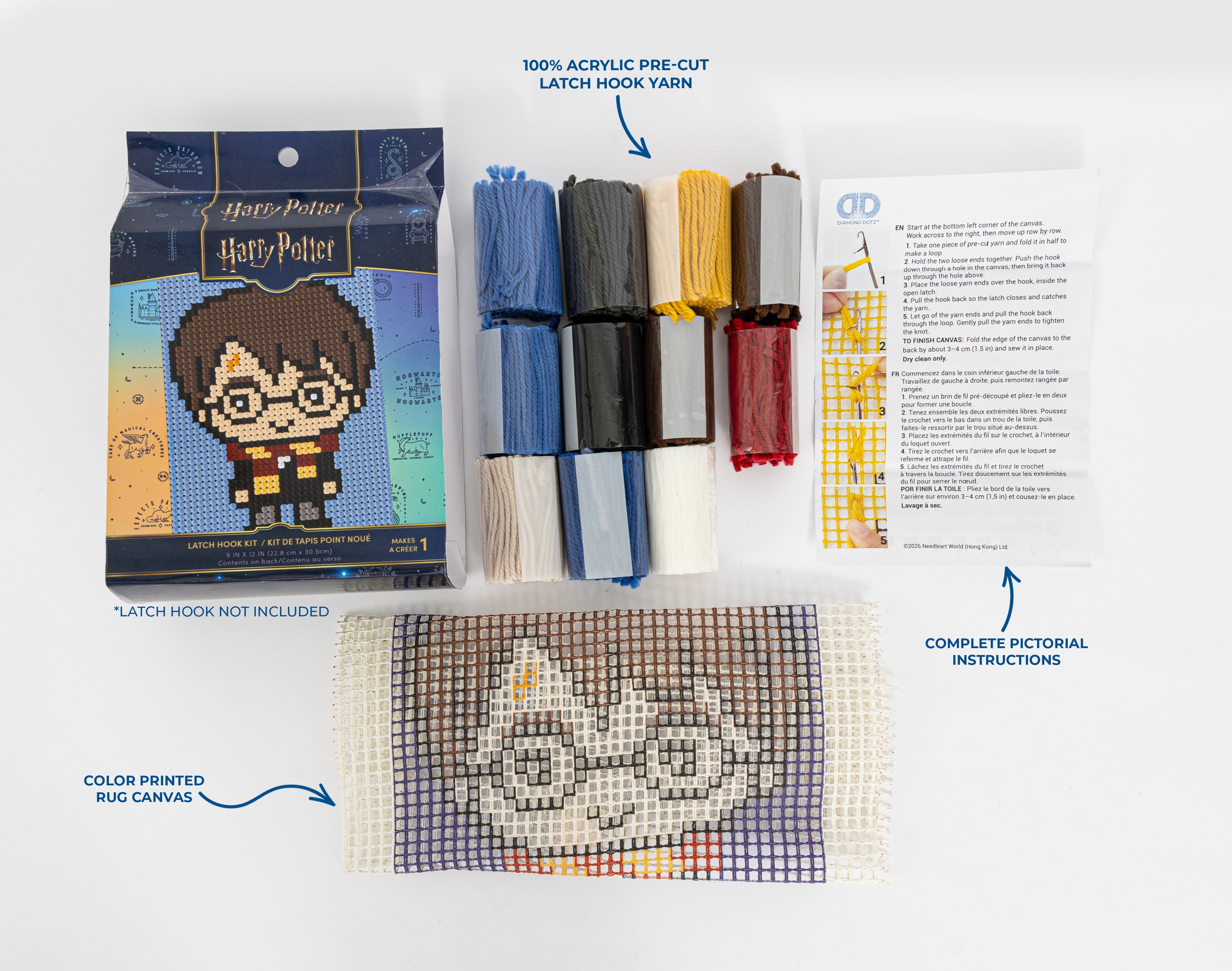 DIAMOND DOTZ® Harry Potter™ Latch Hook Kit