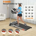 thumbnail image 6 of Running Machine Easy Folding Treadmill for Home Use, 2.5HP Electric Running, Jogging & Walking Machine with Device Holder & Pulse Sensor, 3-Level Incline Adjustable Compact Foldable,Electric Treadmil, 6 of 24