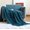 Teal, variant on Fennco Styles Modern Blue Waffle Knit Throw Blanket, 50" x 60"