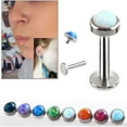 thumbnail image 2 of KEINXS Opal Crystal Body Piercing Lip Nose Stud Labret Ring Bar Club Jewelry 6-8mm, 2 of 8