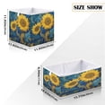 thumbnail image 3 of Storage Basket Foldable Open Organizers for Clothes Toys Books11.02x11.02x11.02in Vibrant Yellow Sunflowers, 3 of 8