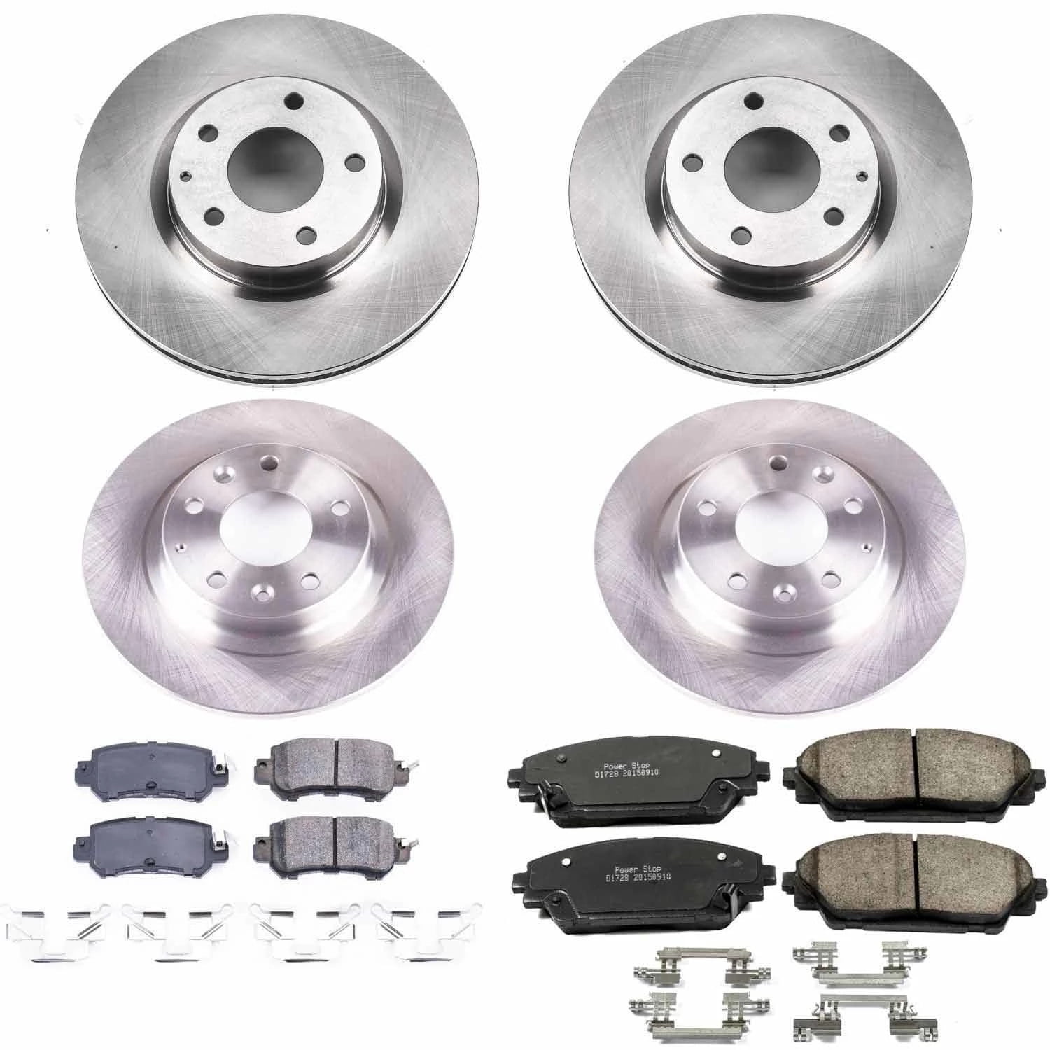 PowerStop Front and Rear Stock Replacement Brake Pad and Rotor Kit Fits: MAZDA Select Models KOE7607