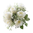 thumbnail image 1 of Ramo de novia romántico, ramo de novia, rosas artificiales para ceremonia. Blanco, 1 of 9