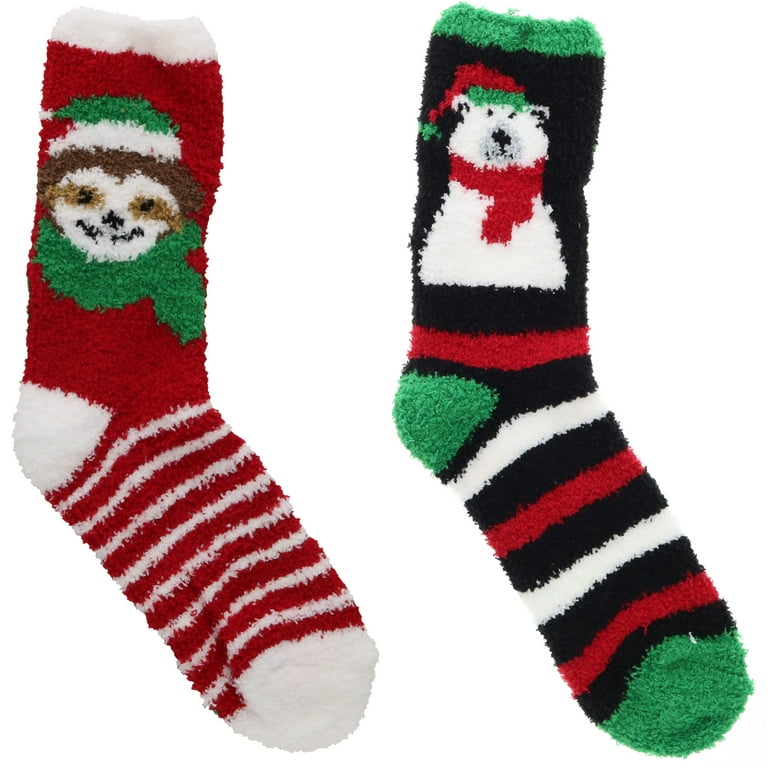 Gold Medal Women s Christmas Fuzzy Butter Slipper Socks 2 Pr
