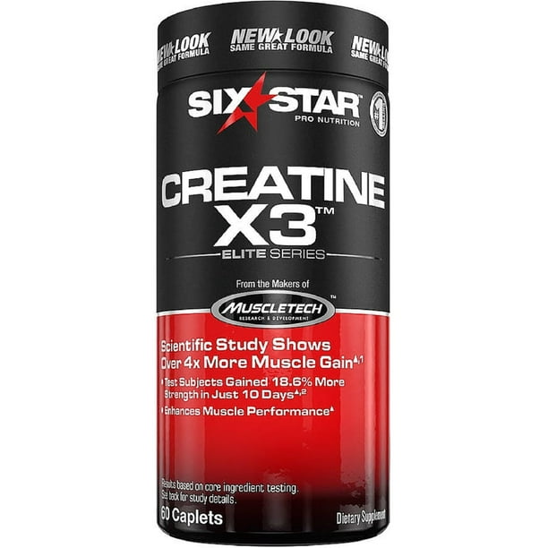 Six Star Pro Nutrition Creatine X3 Elite Series Caplets - Walmart.com