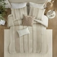 thumbnail image 4 of King/Cal King 3 Piece Striped Cotton Duvet Cover Set, 4 of 4