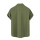 thumbnail image 4 of Blusa y camisa de manga corta con cuello vuelto y botones para hombre, estilo cárdigan vertical de manga corta con cuello vuelto y bolsillo, blusa de poliéster para hombre, 4 of 5