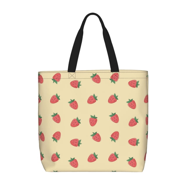 Balery Strawberries Bolsa de Mano para Mujeres con Cremallera, Bolsa de Gimnasio con Compartimentos, Bolsa para Laptop, Bolsa para Trabajo