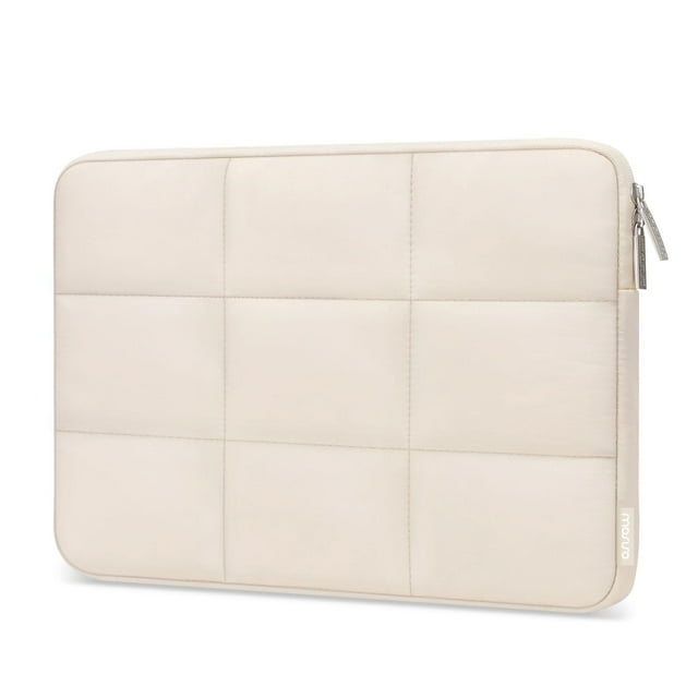 Funda acolchada para portátil MOSISO de 13,6 pulgadas, color beige