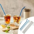 thumbnail image 3 of Stainless Steel Metal Straws Set | 304 Food-Grade Reusable Drinking Straws | 5 Assorted Colors + Straw Cleaner + Travel Pouch | Eco-Friendly for Hot Cold Beverages | Portable BPA-Free | Dishwasher, 3 of 5