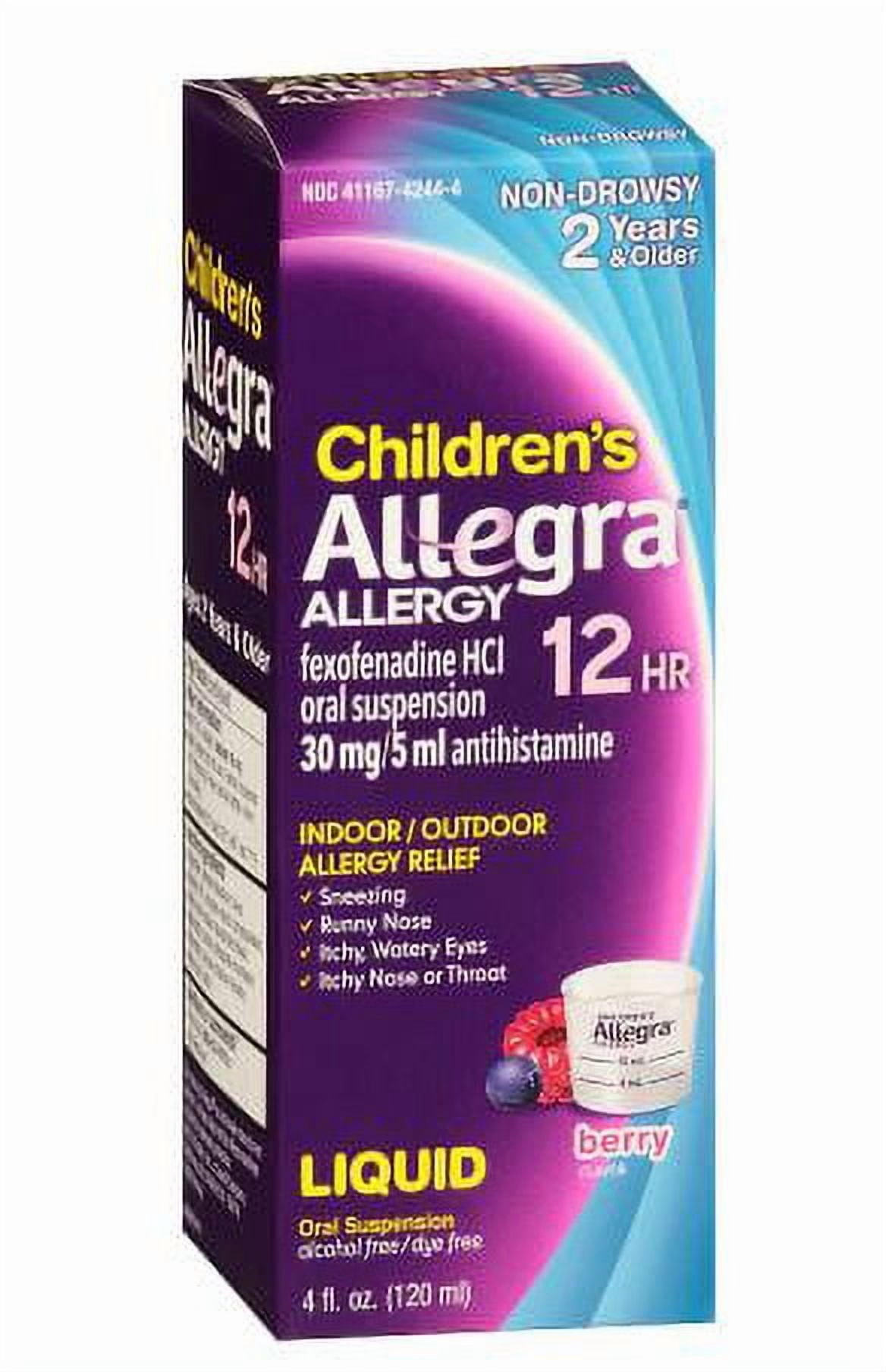 Allegra Children's Allergy Oral Suspension Berry Flavor 4 oz (Pack of 2)