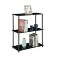 thumbnail image 3 of 26.5" Designs2Go Classic Glass 3 Tier Bookshelf in Black Glass", 3 of 6