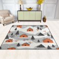 thumbnail image 2 of Yayeee Area Rugs for Living Room 5.2'x4' Non Slip Washable Bedroom Floor Carpet, Orange Cartoon Houses, 2 of 5