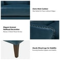 thumbnail image 2 of Leather Upholstered Sofa Armchair, Tina's Home  Accent Chair Wood Leg Living Room Bedroom Green Turquoise, 2 of 8