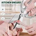 thumbnail image 4 of SQDWYGG Multifunctional Heavy-Duty Kitchen Shears, Stainless Steel Kitchen Scissors for Food, Poultry Shears, Poultry, Meat, Seafood, Bone Cutting, Dishwasher Safe Ergonomic Handle,Gold, 4 of 8