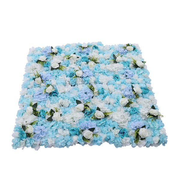 ChicHomey Silk Flowers Wall Panels Wedding Backdrop 6 Packs Blue Artificial Floral