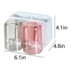 thumbnail image 3 of Juego de vasos para cepillos de dientes de pared | Portacepillos para 3 cepillos de dientes con dispensador automático y bandeja | Organizador de baño de plástico blanco para pasta de dientes y, 3 of 7