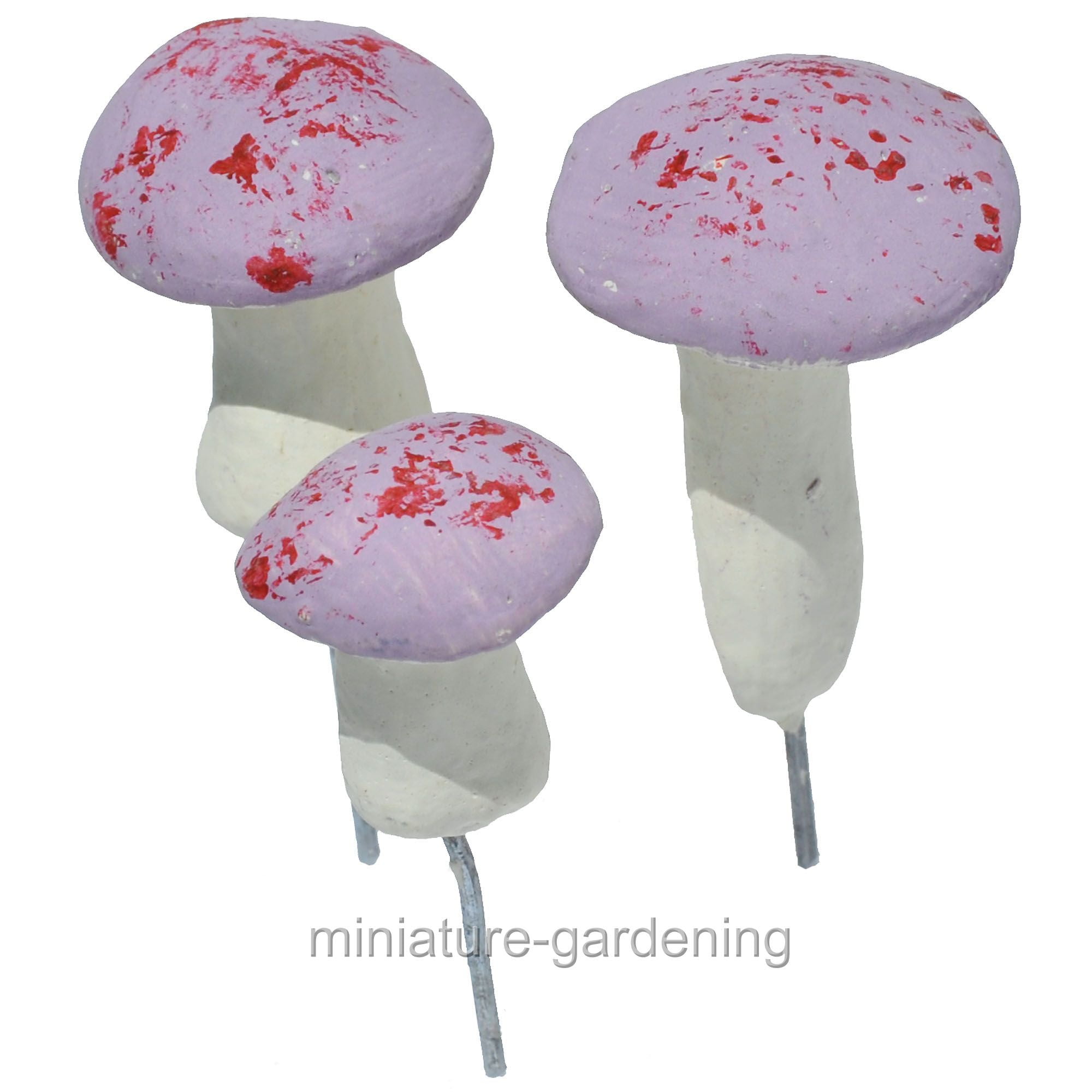 G & F 10025PU 3 Piece Fairy Garden Miniature Mushroom Set G & F 10025PU 3 Piece Fairy Garden Miniature Mushroom Set