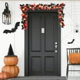 thumbnail image 5 of Moocorvic Thanksgiving Fall Black Pumpkin Garland 5.74 FT, with Orange Pumpkins Berries Autumn Leaf Vines Table Decoration for Party Mantle Indoor, 5 of 7
