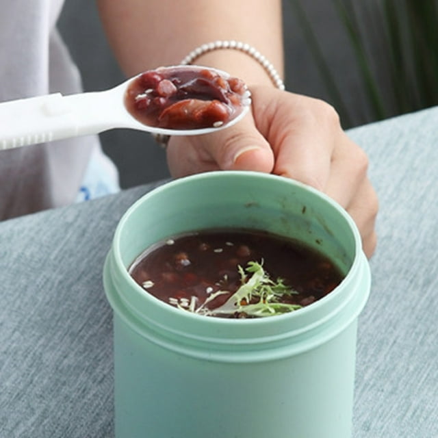 Insulated Soup Cup Soup Containers Thermal Insulated Food Jar 500ML Soup Cup Portable Steady Plastic Insulated Soup Containers With Lid And Spoon For Office School