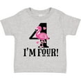 thumbnail image 3 of Inktastic 4th Birthday Flamingo Girls Toddler T-Shirt, 3 of 5