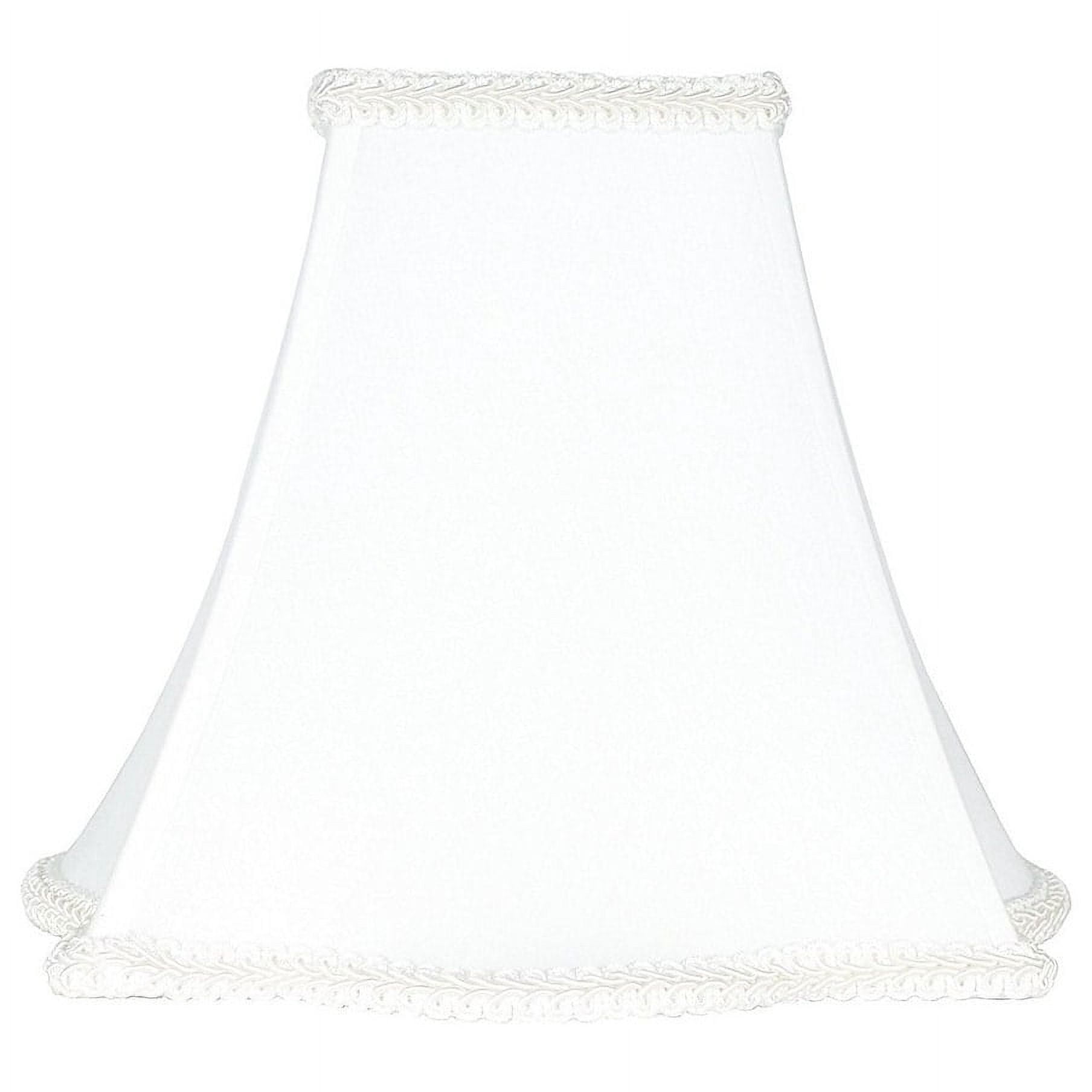 Urbanest Scalloped Box Lamp Shade, 5x12x10", Off White
