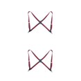 thumbnail image 4 of pitrice Unisex Brace Replacement Korean Easy Matching Elastic Back Braces Wine Red 2Set, 4 of 6