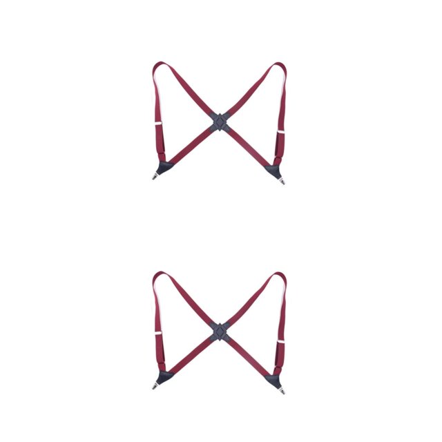 QualitChoice Orthèse en Polyester pour Hommes et Femmes, Remplacement à la Mode, Facile à Assortir, Portable, Élégante, Couleur Unie, Orthèses Ajustables, Rouge Vin, 2 Pcs