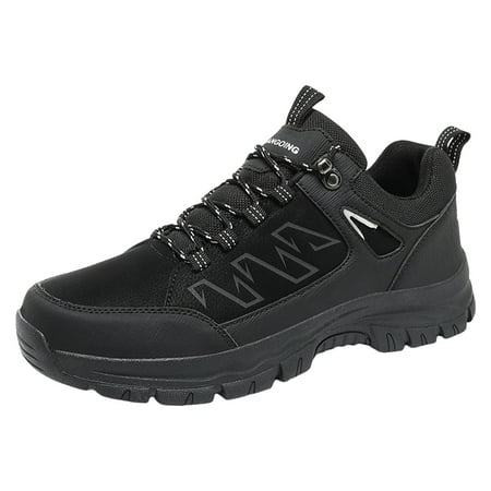 Quealent Men s Fashion Sneakers Walking Shoes for Men Mens Sneakers Running Shoes Trainers Sneaker Casual Hiking Shoes Black 10