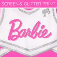 thumbnail image 4 of Conjunto de atuendo de Barbie para niñas pequeñas, vestido de animadora, rosa/blanco, 7-8, 4 of 6
