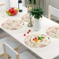 thumbnail image 6 of Pink Floral Placemats Round Table Mats Non-Slip Washable Heat Resistant Kitchen Place Mat for Home Dining Coffee Tabletop (6PCS) Home Decor, 6 of 7