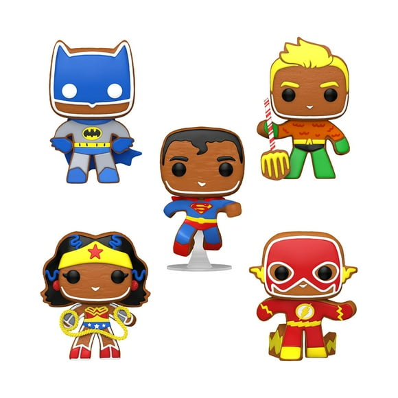 Funko Pop! Heroes: DC Holiday - Gingerbread Vinyl Figure 5-Pack (Walmart Exclusive)