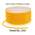 thumbnail image 2 of Unique Bargains Cordon de Perlage en Nylon 3 mm, Fil Tressé en Nylon Extra Résistant pour Fabrication de Colliers, 10 M/33 Pieds, Doré, 2 of 5