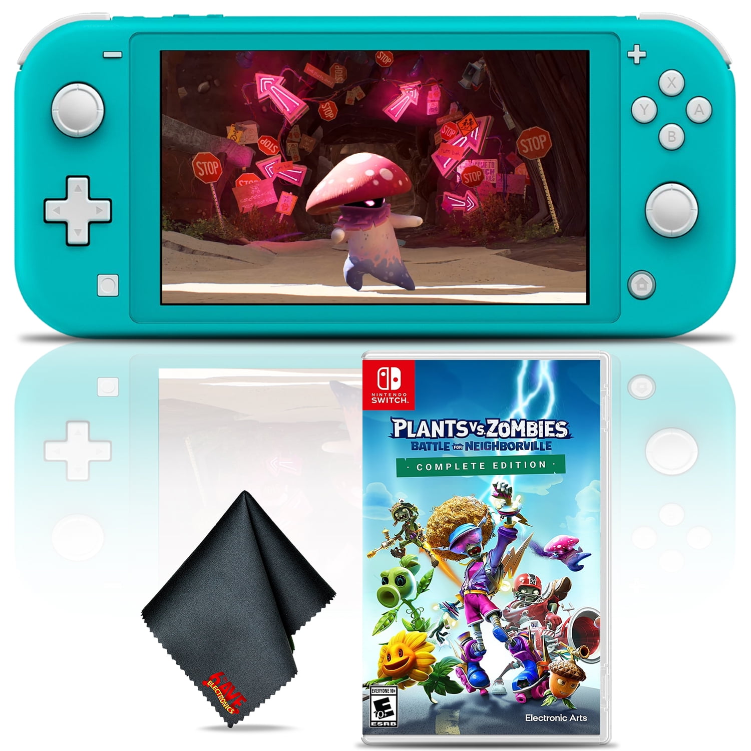 Nintendo Switch Lite (Coral) Gaming Console Bundle with Plants vs 