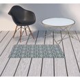 thumbnail image 6 of 2' X 4' Ivory Geometric Stain Resistant Indoor Outdoor Area Rug, 6 of 6