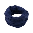 thumbnail image 2 of Qarigey Calentador de cuello artesanal exquisito de fibras acrílicas de gama alta para un aspecto limpio y elegante calentador de cuello de Accesorios de disfraces azul oscuro, 2 of 6