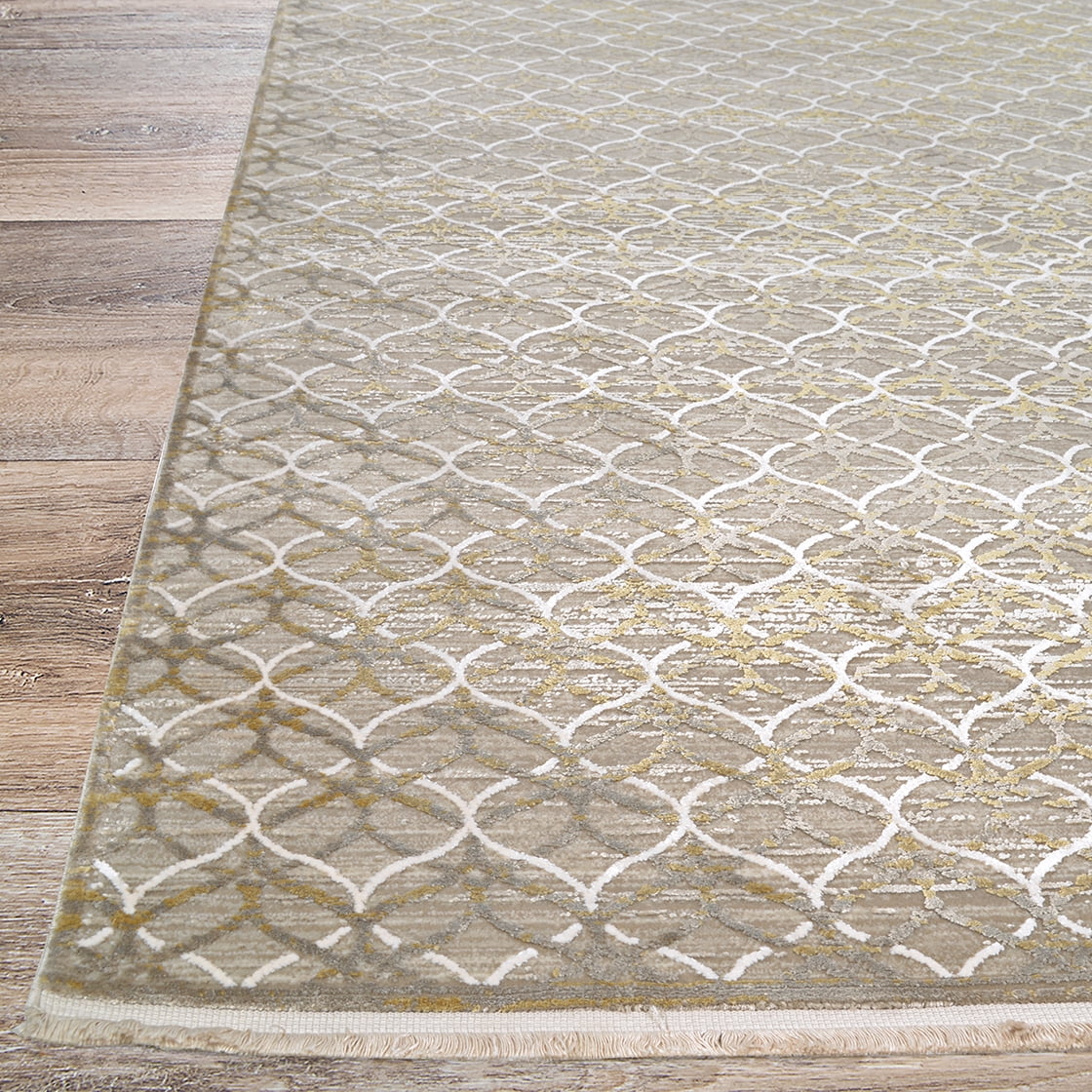 Couristan Siena Harlequin 2'7" x 7'2" Burnished Gold Runner Rug