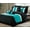 Teal & Black, variant on Empire Home Contemporary 8-Pieces Teal Black Double-Striped Comforter Bedding Sets, King