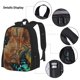 thumbnail image 3 of Disketp Vintage Butterfly Green Mochila Estampada de Gran Capacidad con Lonchera y Estuche, Set de 3 Piezas para Estudiantes, 3 of 7