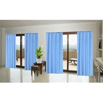1-Piece 100% Blackout Rod Pocket Solid Window Curtain Panel With Lined Backing 35" X 63" R64 Light Blue