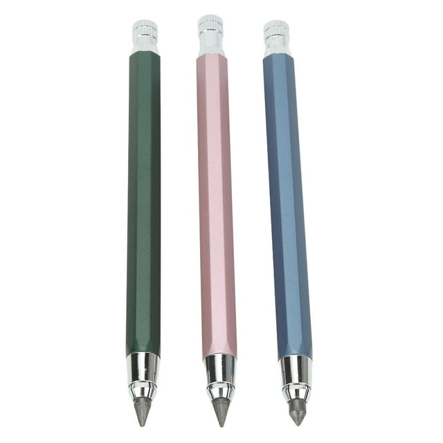 3Pcs Pencil in All, Mechanical Carpenter Pencil 5.6mm with Sharpener, Comfortable to Use, Wide Application for Woodworking