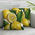 thumbnail image 3 of Shiartex Yellow Lemon Print Decorative Throw Pillow Covers Corduroy Cushion Covers Soft Throw Pillow Case Sofa Pillow Case Square Cushion Case for Living Room Bed Couch Car Home Decor, 3 of 5