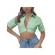 thumbnail image 4 of Txlixc Blusa de mujer, blusa de botón plano, blusa de ombligo de mujer Txlixc  moda, 4 of 8