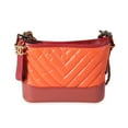 thumbnail image 1 of Pre-Owned Chanel Orange & Red Aged Calfskin Chevron Quilted Small Gabrielle Hobo, 1 of 8